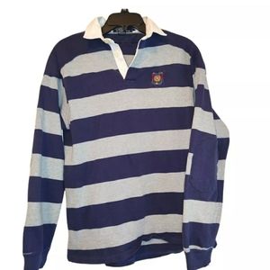 Vintage Polo By Ralph Lauren Striped Long Sleeve Rugby Shirt Size M USA